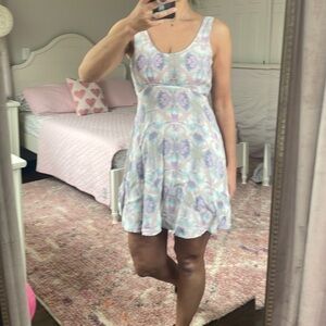 Free People Lavender Tie Dye Mini Dress